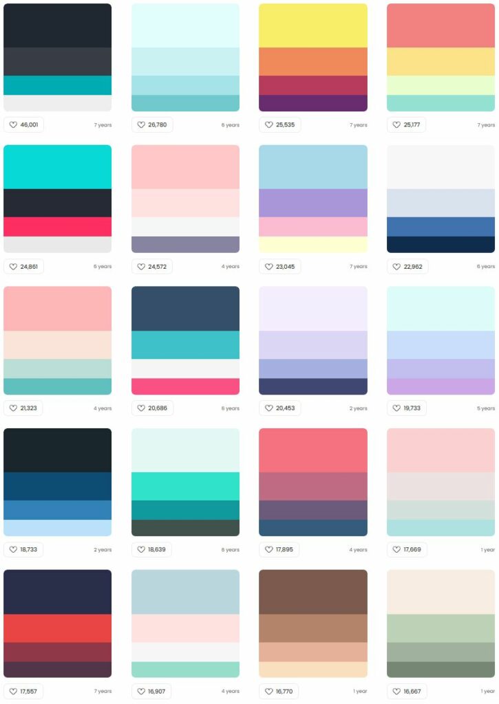Webdesigner Mosbach - Popular Color Palettes - Trends 2023