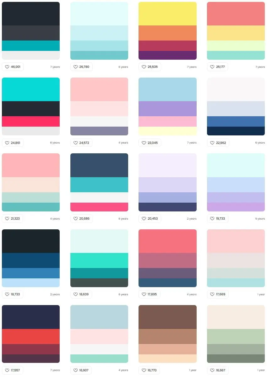Webdesigner-Mosbach-Popular-Color-Palettes Branding